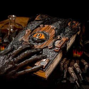 Book of Spells witth Eye Decor for Halloween